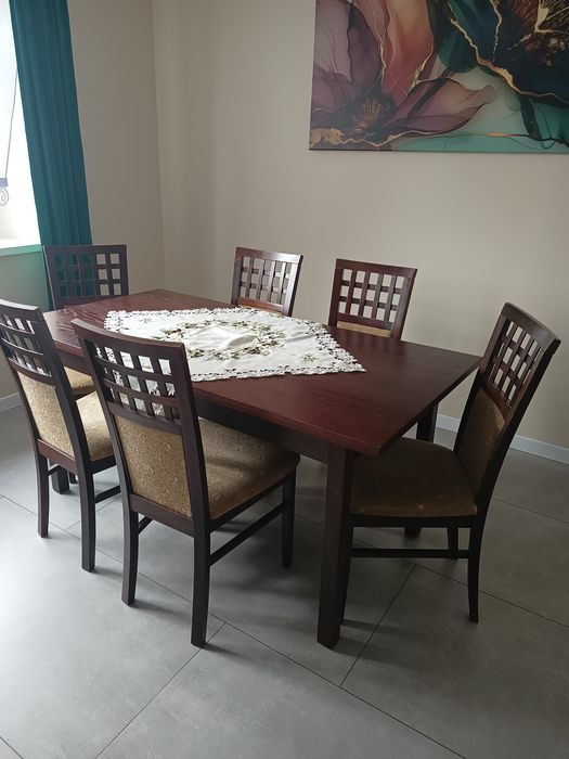 Stół+6 krzeseł stan bdb