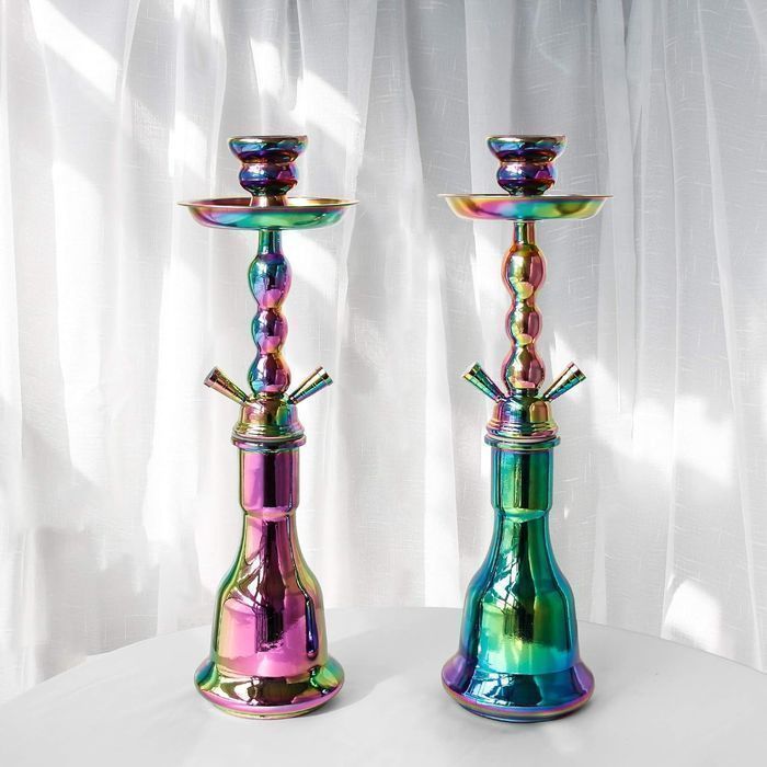 Reanice 17.7" Hookah Shisha Zestaw Fajki Wodnej Z 2 Wężami Opalizujący