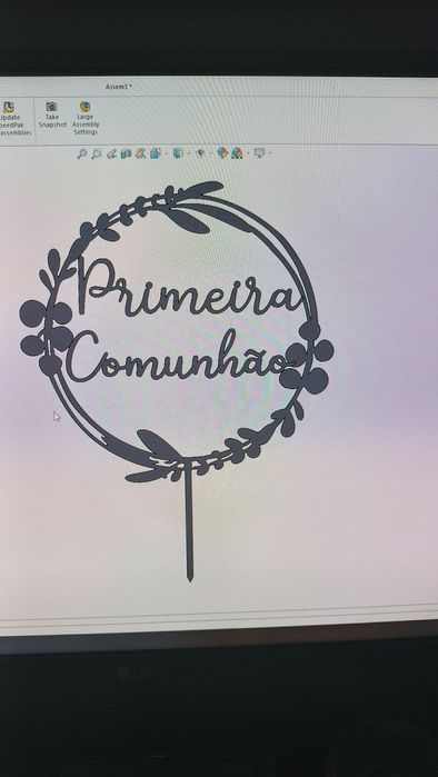 Topper para bolos em impressão 3D