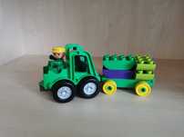 Lego duplo zestaw auto ludzik przyczepa ładunek