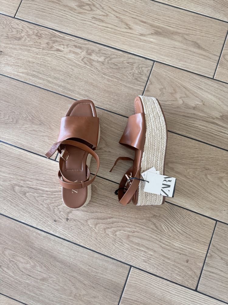 Nowe sandałki Zara espadryle platforma