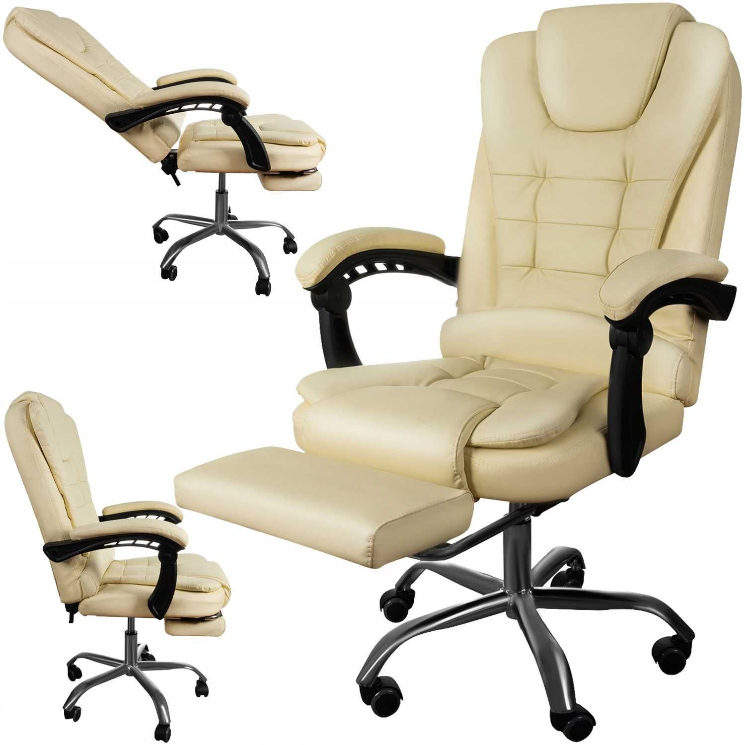 Fotel Biurowy Obrotowy Rozkładany Krzesło Biurowe