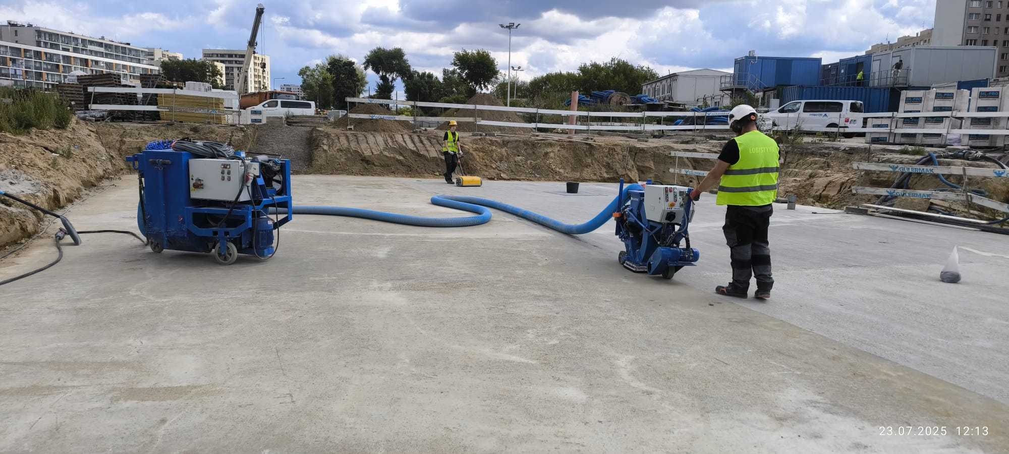 Śrutowanie betonu, posadzek, szlifowanie, groszkowanie