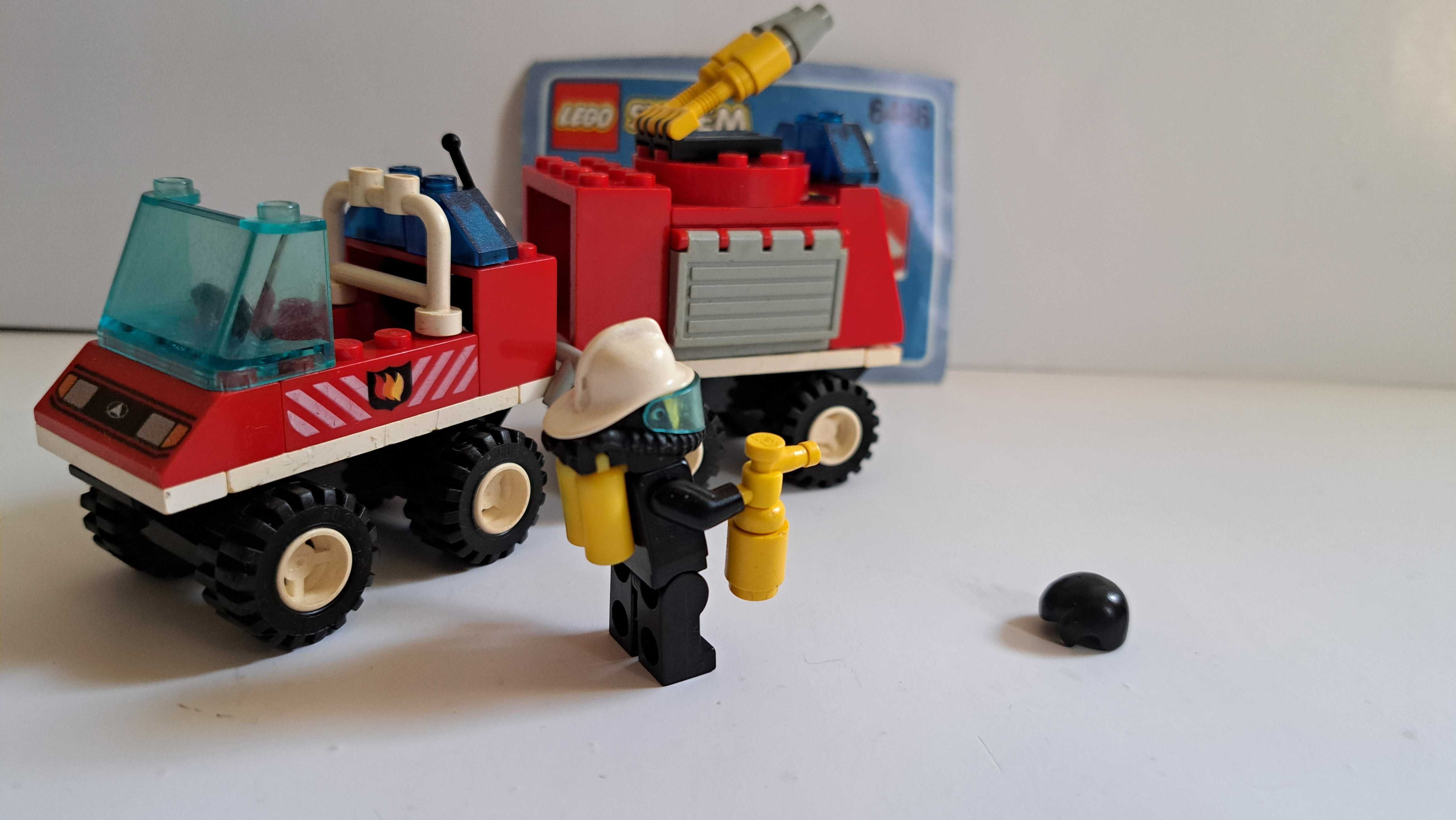 Lego Town - 6486 - Fire Engine - straż pożarna - auto z przyczepą