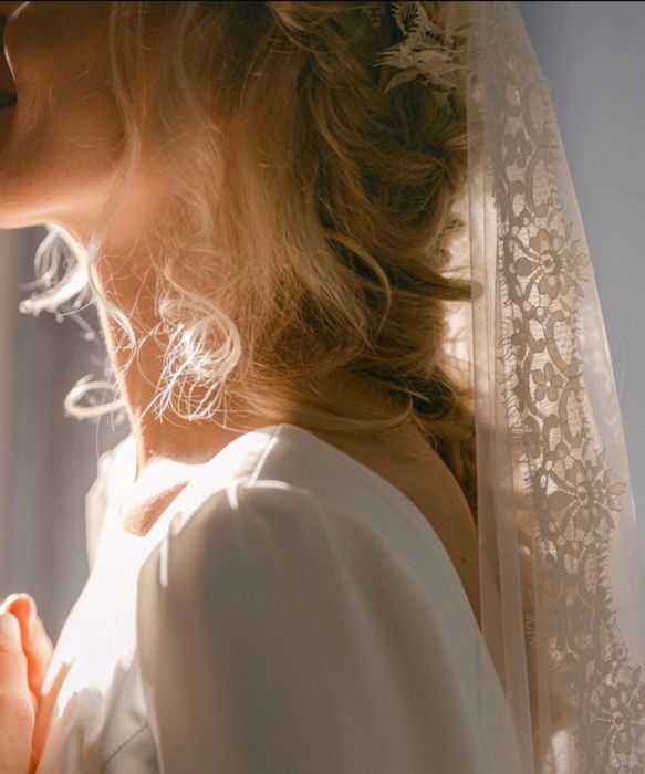 Welon katedralny z koła hiszpański mantilla włoski koronkowy haft 160