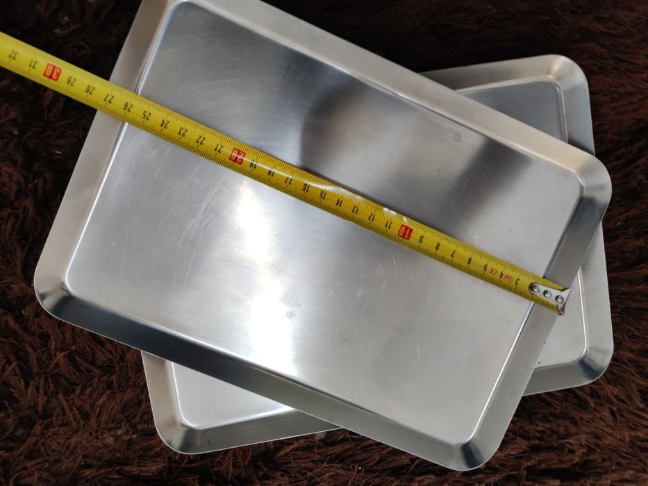 Bandejas em inox 27,5x 19,50
