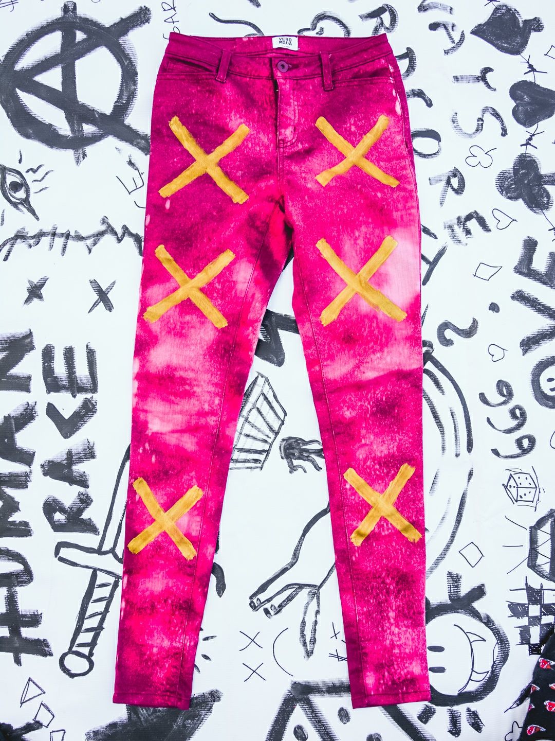 Custom jeans kawaii pastelgoth cyberpunk 2077