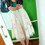 Tiulowa rozkloszowana spódniczka w kwiaty lolita kawaii japan otaku