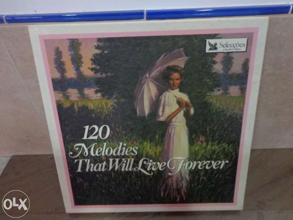 Colectânea de discos de vinil "120 melodies that will live forever" cl
