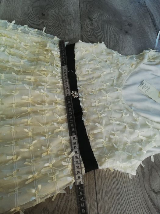 R. 38 nowa sukienka damska w kokardki wesele komunia chrzciny roczek