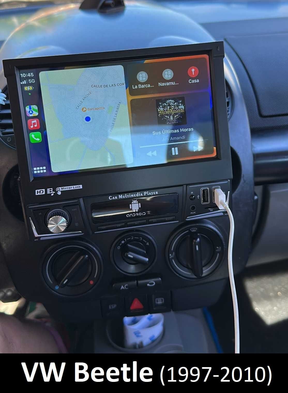 (NOVO) Rádio 1DIN Android 7" Retrátil [2+32GB] • GPS Bluetooth Câmera