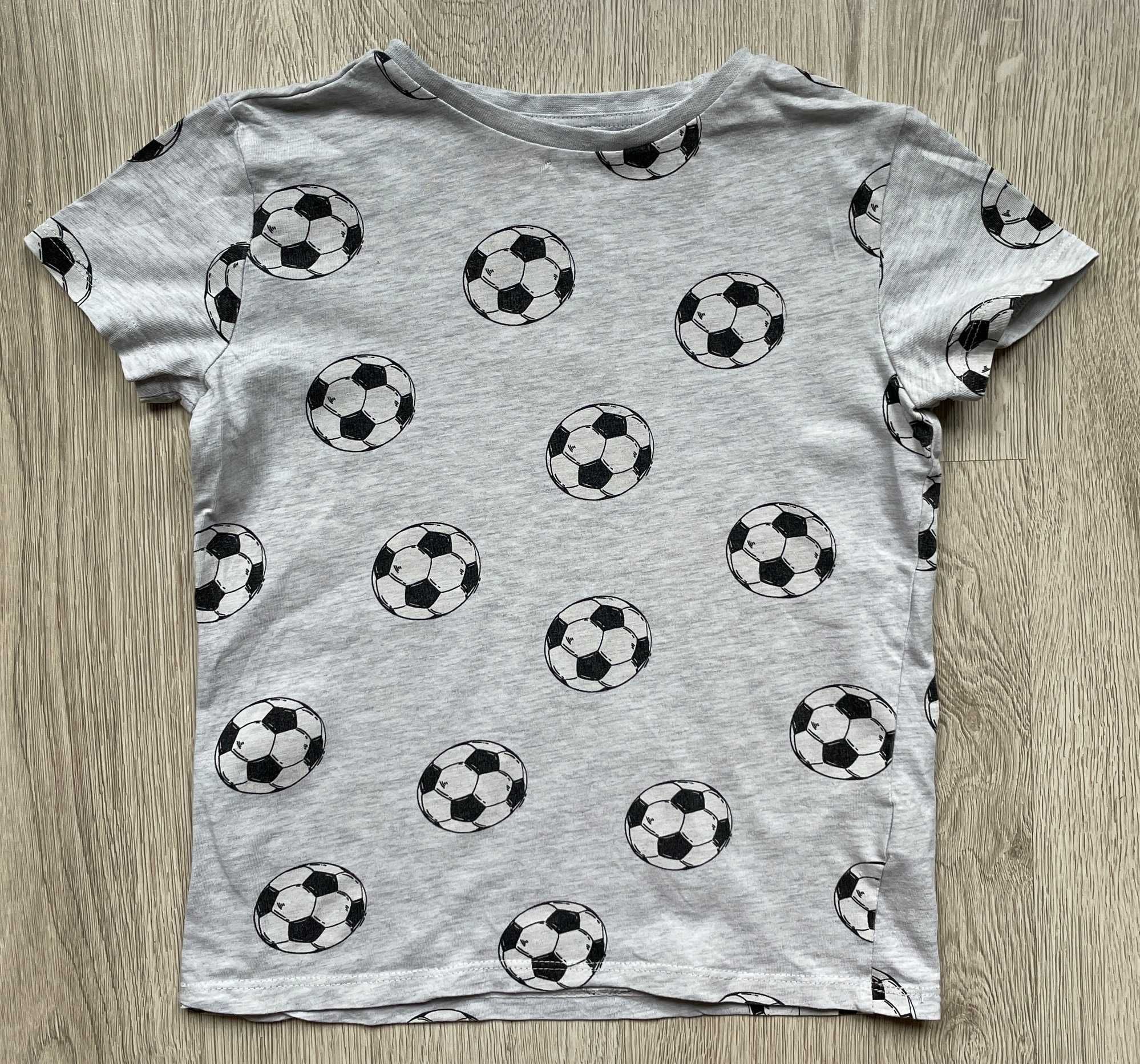 Koszulka chłopięca t-shirt nadruk piłki piłka Sinsay rozmiar 116
