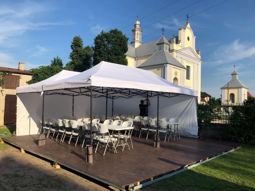 Wynajem Namiotu stół krzesła parkiet nalewak catering parasol grzewczy