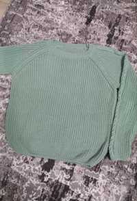 В'язаний бірюзовий светр