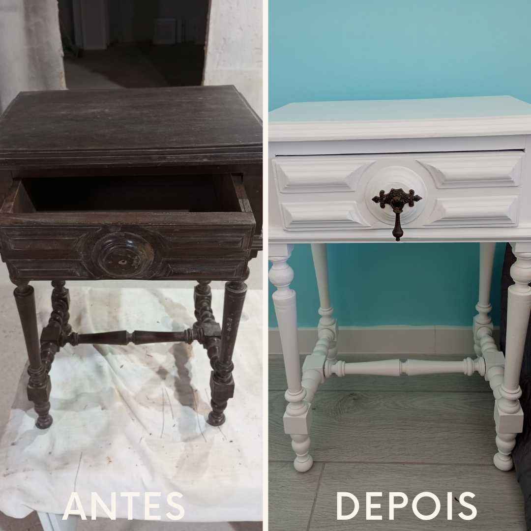 Pintura e lacagem em várias superfícies de madeira.