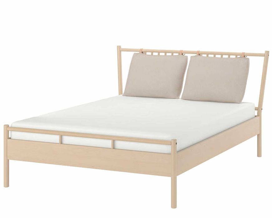 BJÖRKSNÄS Bed frame solid wood (birch) Estrutura de cama 160x200