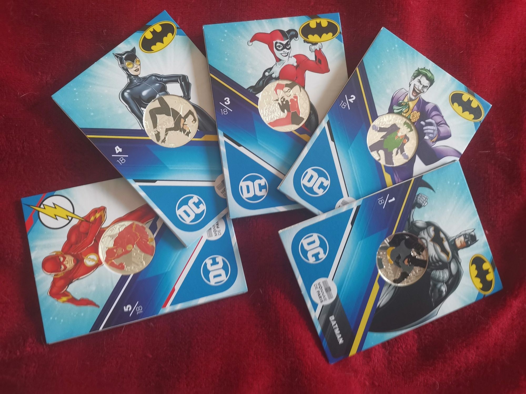 Moedas de 10€ prata - coleção DC Comics