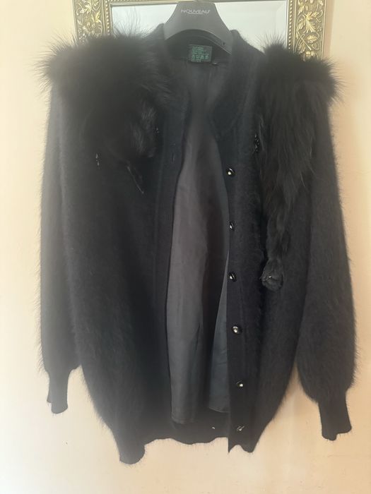 Sweter z angory z lisem