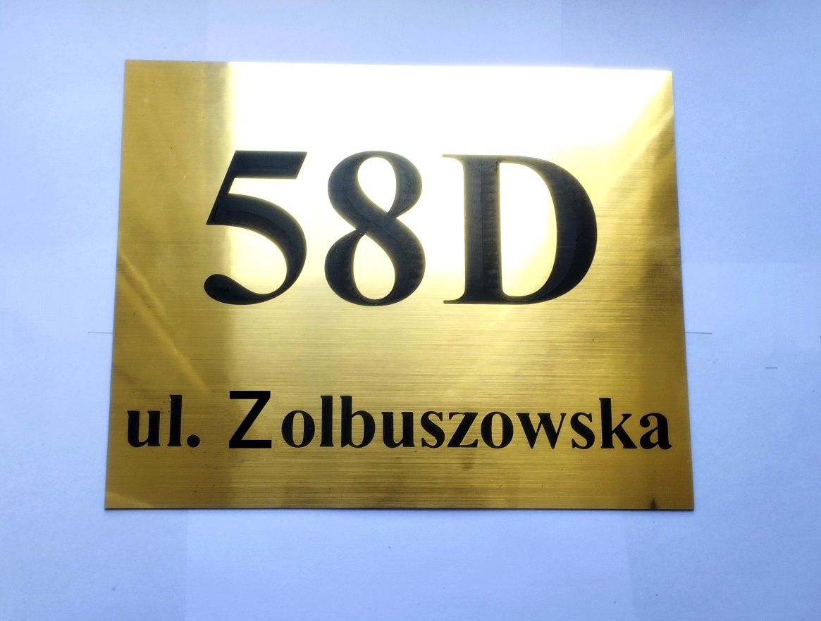 Wysokiej klasy Złota srebrna tabliczka adresowa numer domu producent