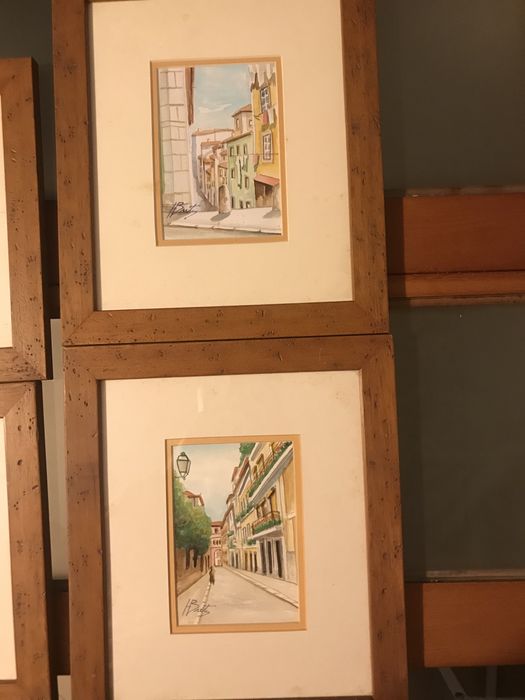 Lote de 12 aguarelas