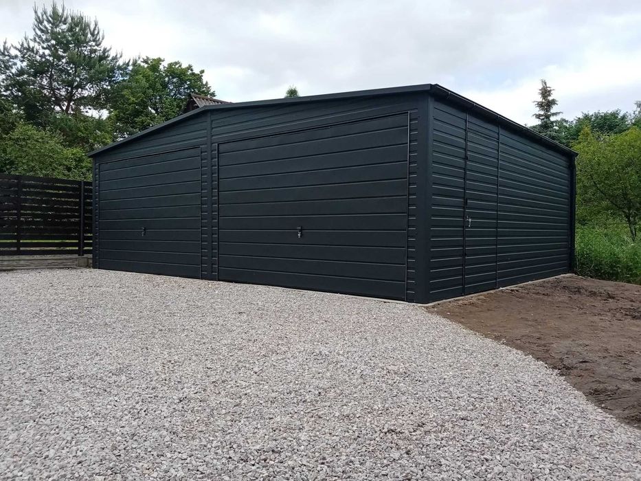 Garaż blaszany blaszak dwustanowiskowy 6x6 kolory PRODUCENT (109)