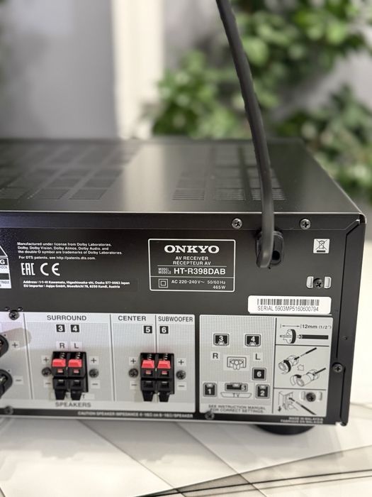 Onkyo HT-R398DAB — ресивер 5.1 з підтримкою 4K, HDR та HDMI ARC