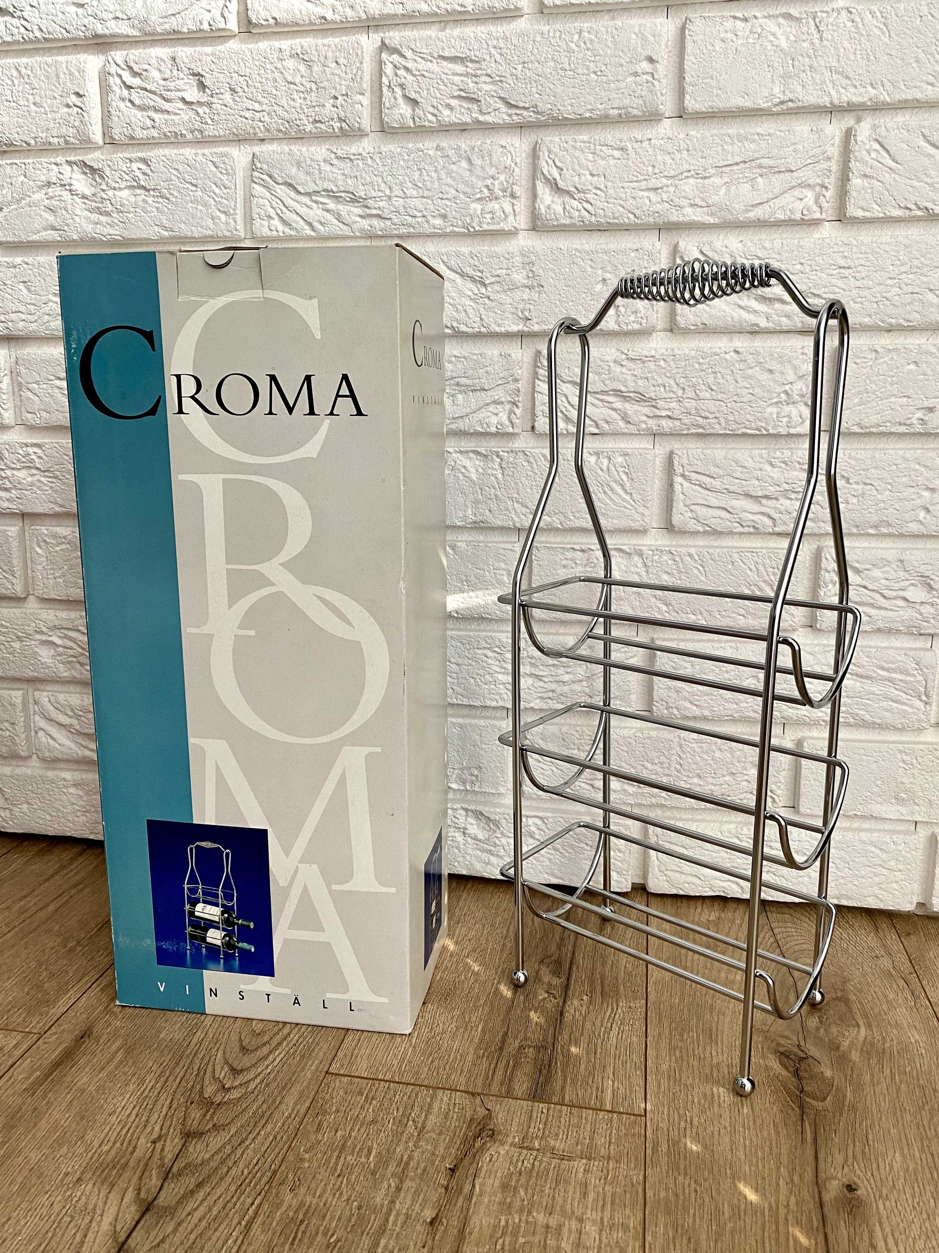 Chromowany stojak na wino