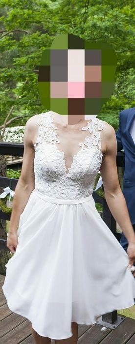 Sukienka biała może być ślubna XS