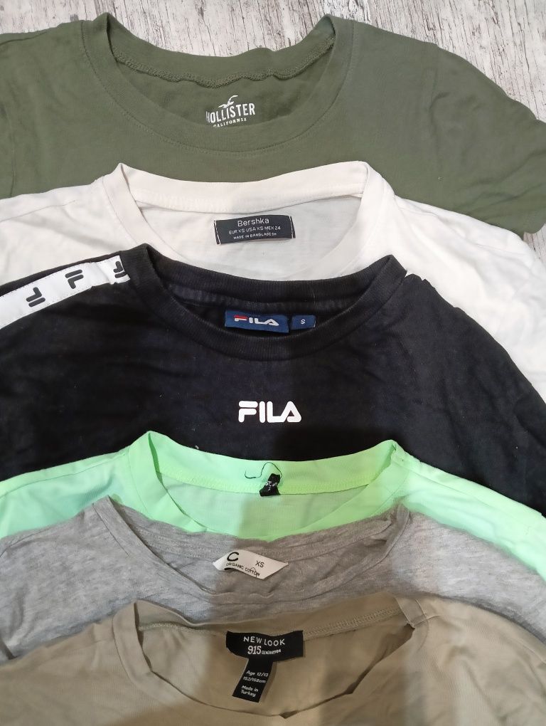 Zestaw ubrań damskich koszulki t-shirt XS/S Bershka New Look Fils
