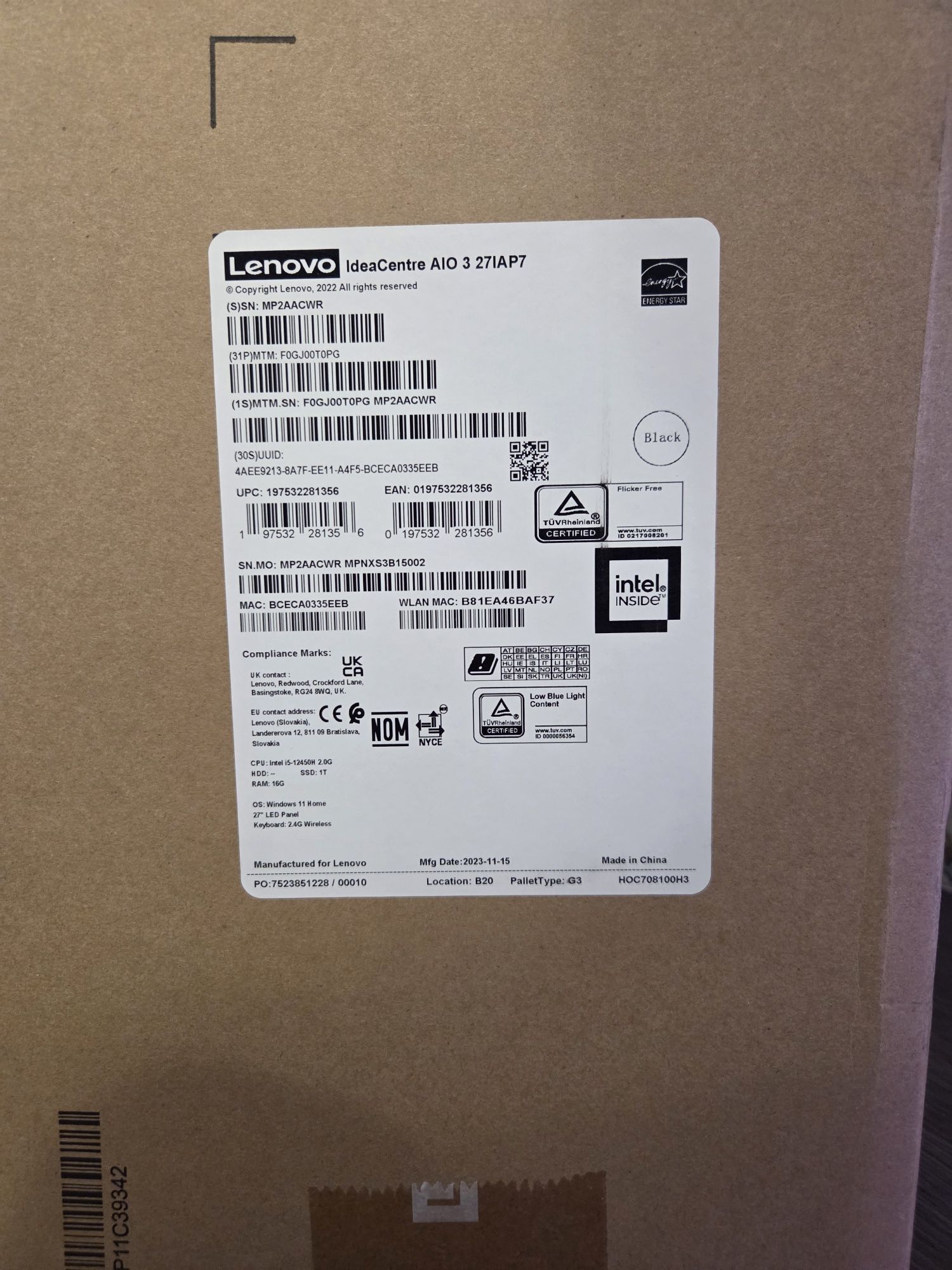Computador All-in-One Lenovo IdeaCentre AIO 3 (27” FHD, Intel Core i5)