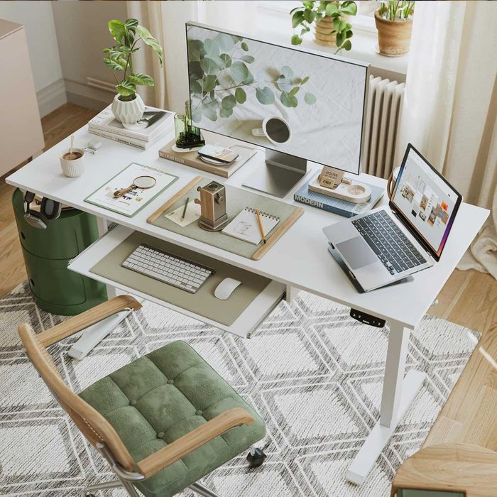 Nowe biurko elektryczne / regulowane / stół / 120x60CM / białe !A2964!