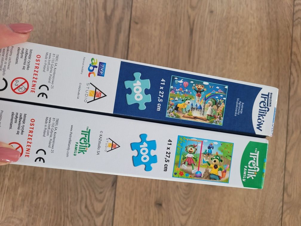 Puzzle trefl 100 elementów trefliki rodzina treflików