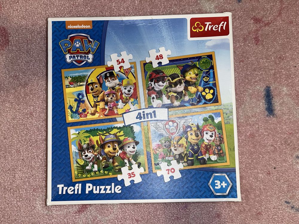 Trefl Puzzle Psi Patrol 4 układanki 3+