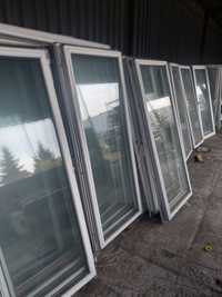 Okna plastikowe okno białe używane z demontażu 162x144 cm