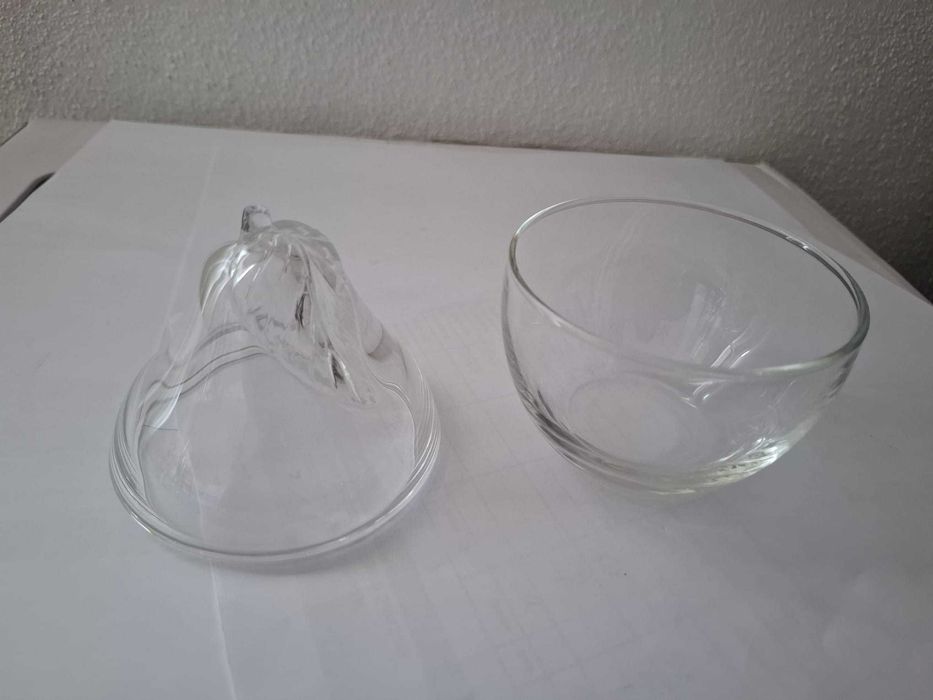 Pote de vidro vintage Luminarc: com tampa de pêra