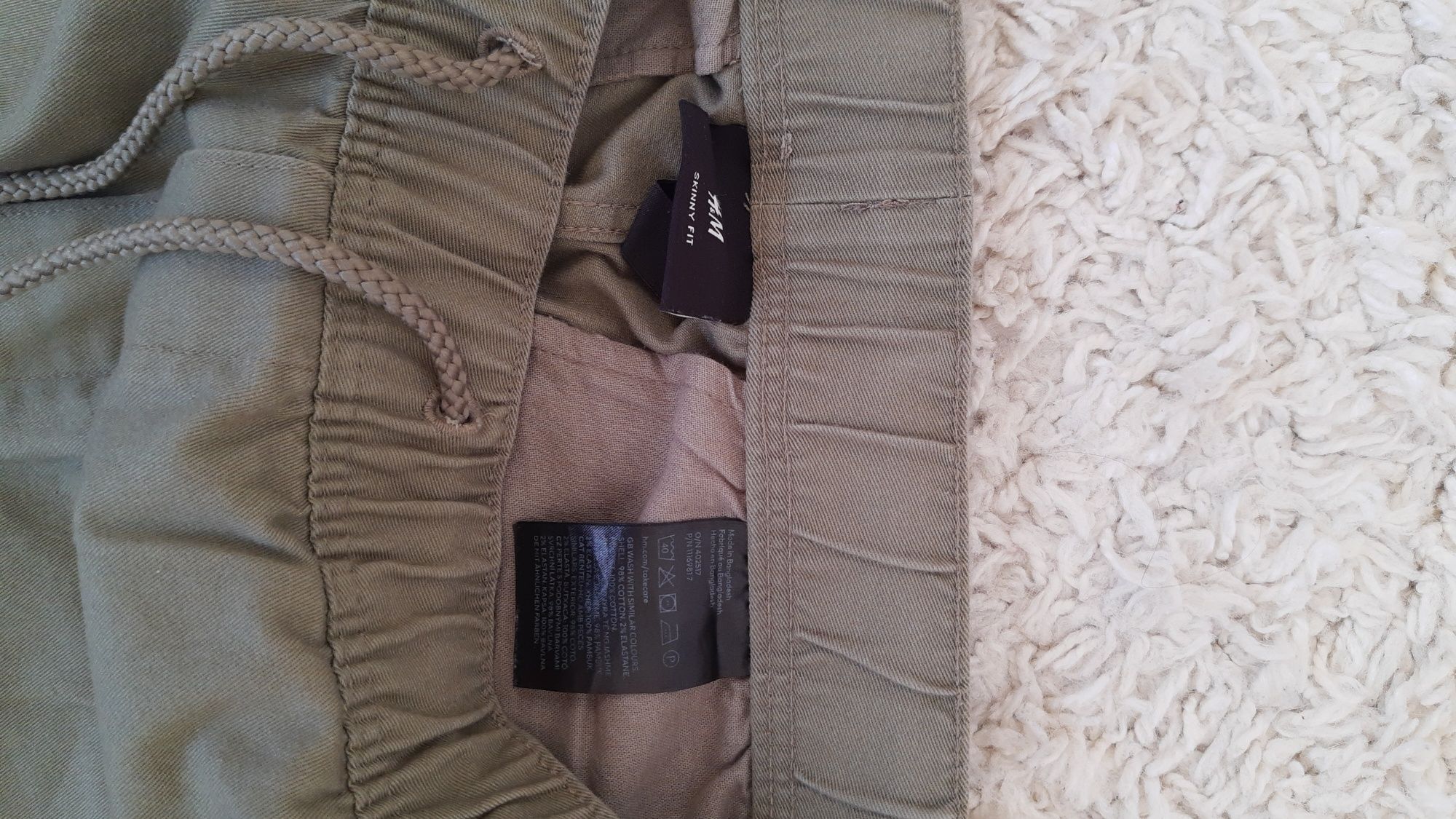 H&M spodnie khaki cargo męskie