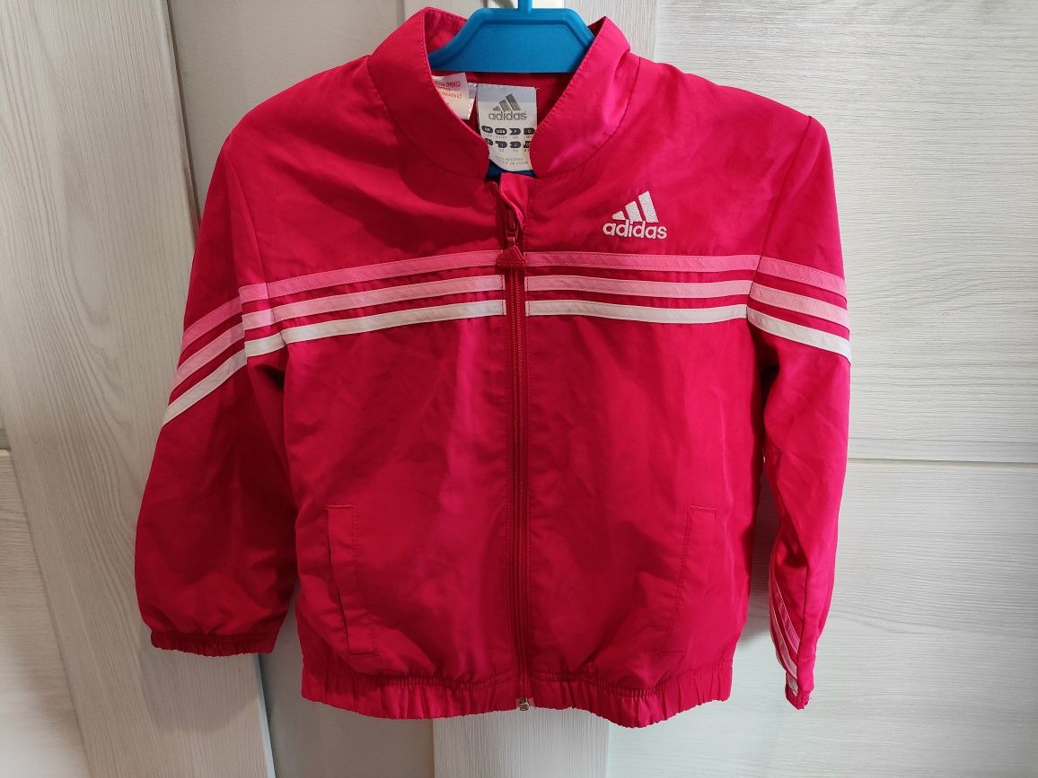 Oryginalny dres, kurtka i spodnie Adidas *śliski* roz 104