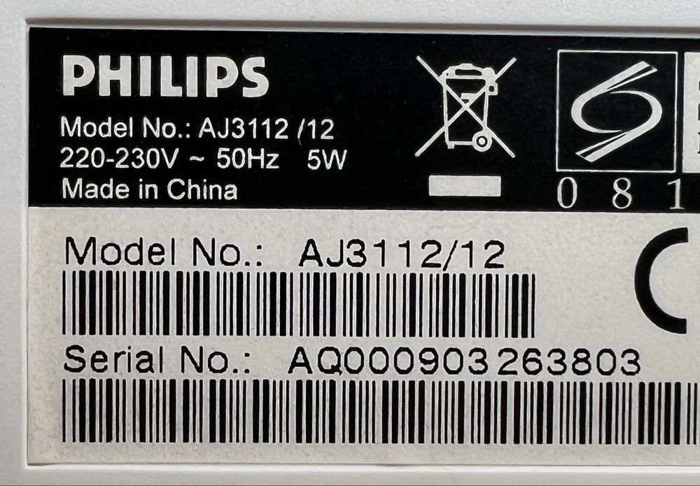 радіогодинник з будильником Philips AJ3112/12