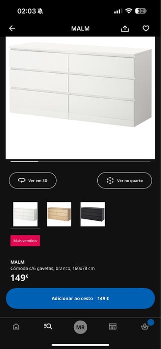Comoda Ikea branca