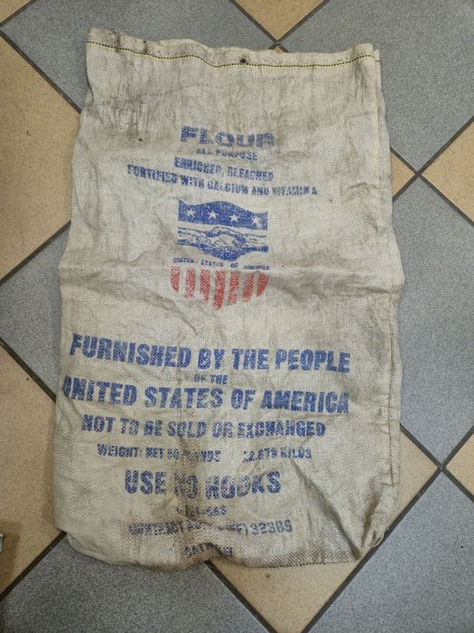 Worek płócienny UNRRA mąka