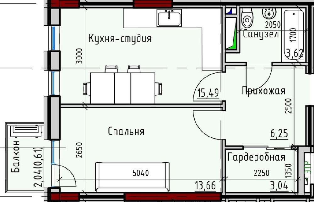 1-но ком квартира с ремонтом Пространство на Радостной Черемушки  АШ