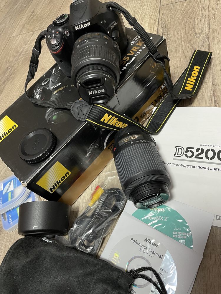 Фотоаппарат Nikon D5200 18-55VR, 55-200Vr