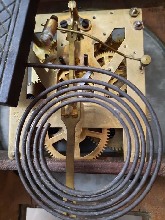 Stary zegar FMS w dębowej skrzyni