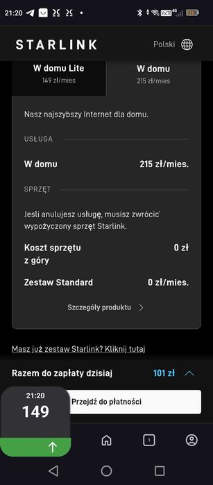 Kup STARLINK Miesiąc gratis. Pomoc w konfiguracji.