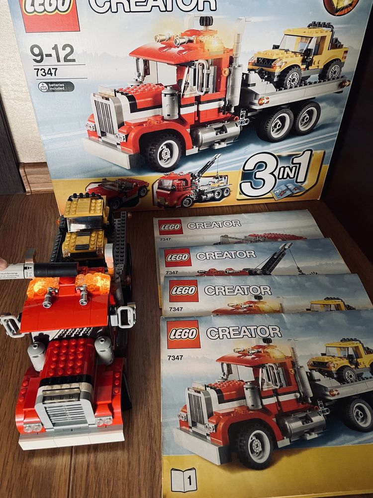 Lego Creator 7347 Transporter Samochodów 3 w 1, Kabriolet, Ciężarówka