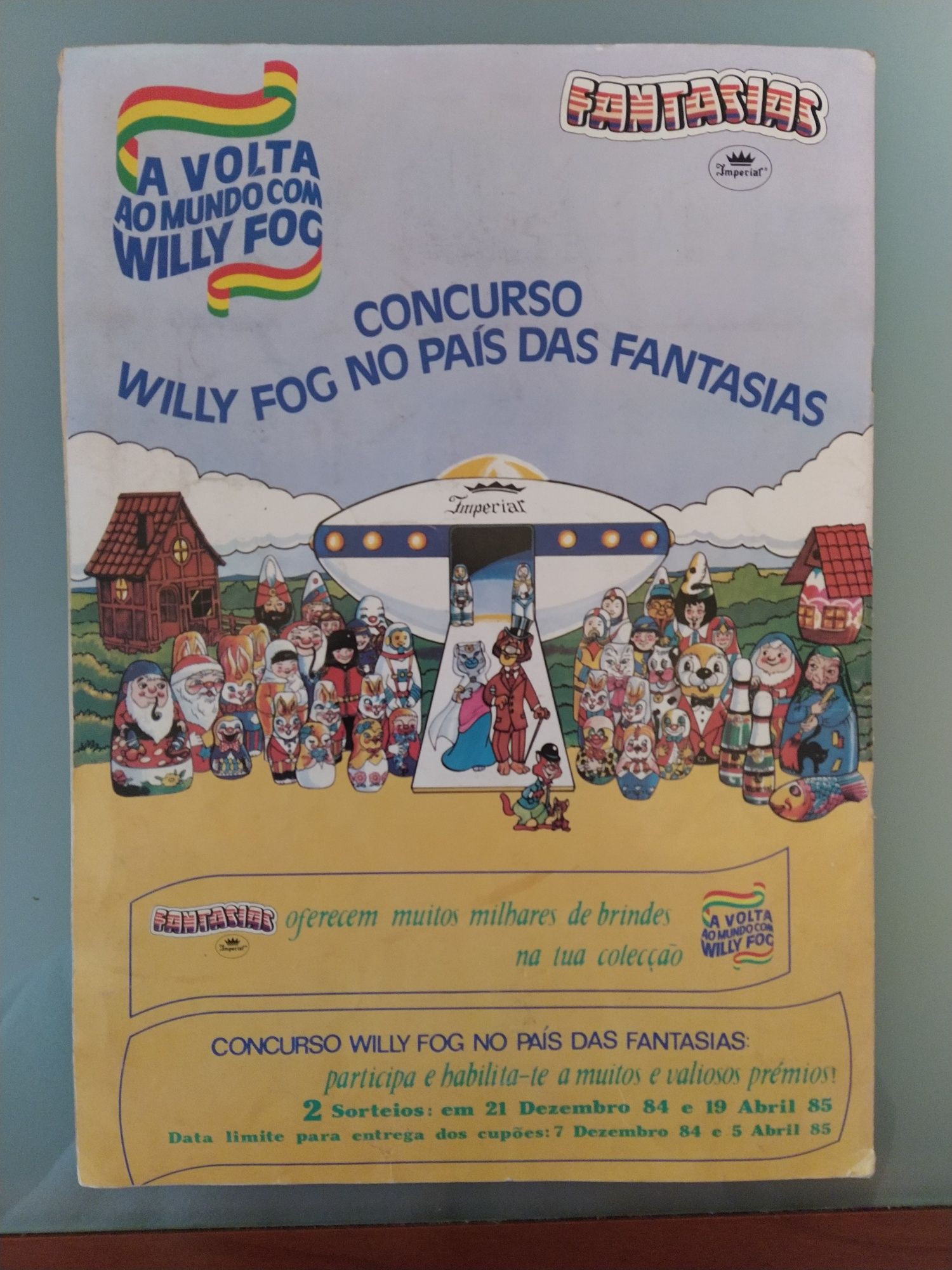 Caderneta de cromos completa da série "A volta ao Mundo com Willy Fog"