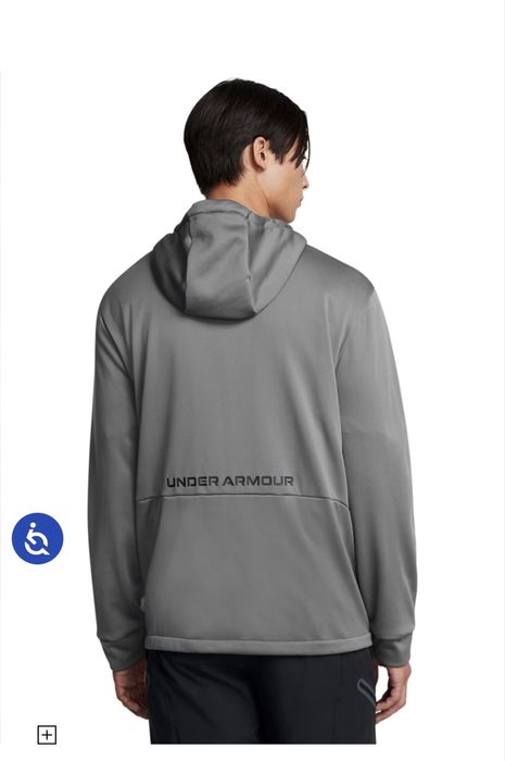 Чоловіча тренувальна куртка Under Armour Armour Fleece Swacket — сіра.