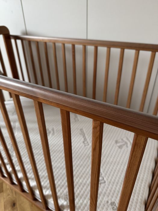 Łóżeczko Woodies classic cot + materac 120x60