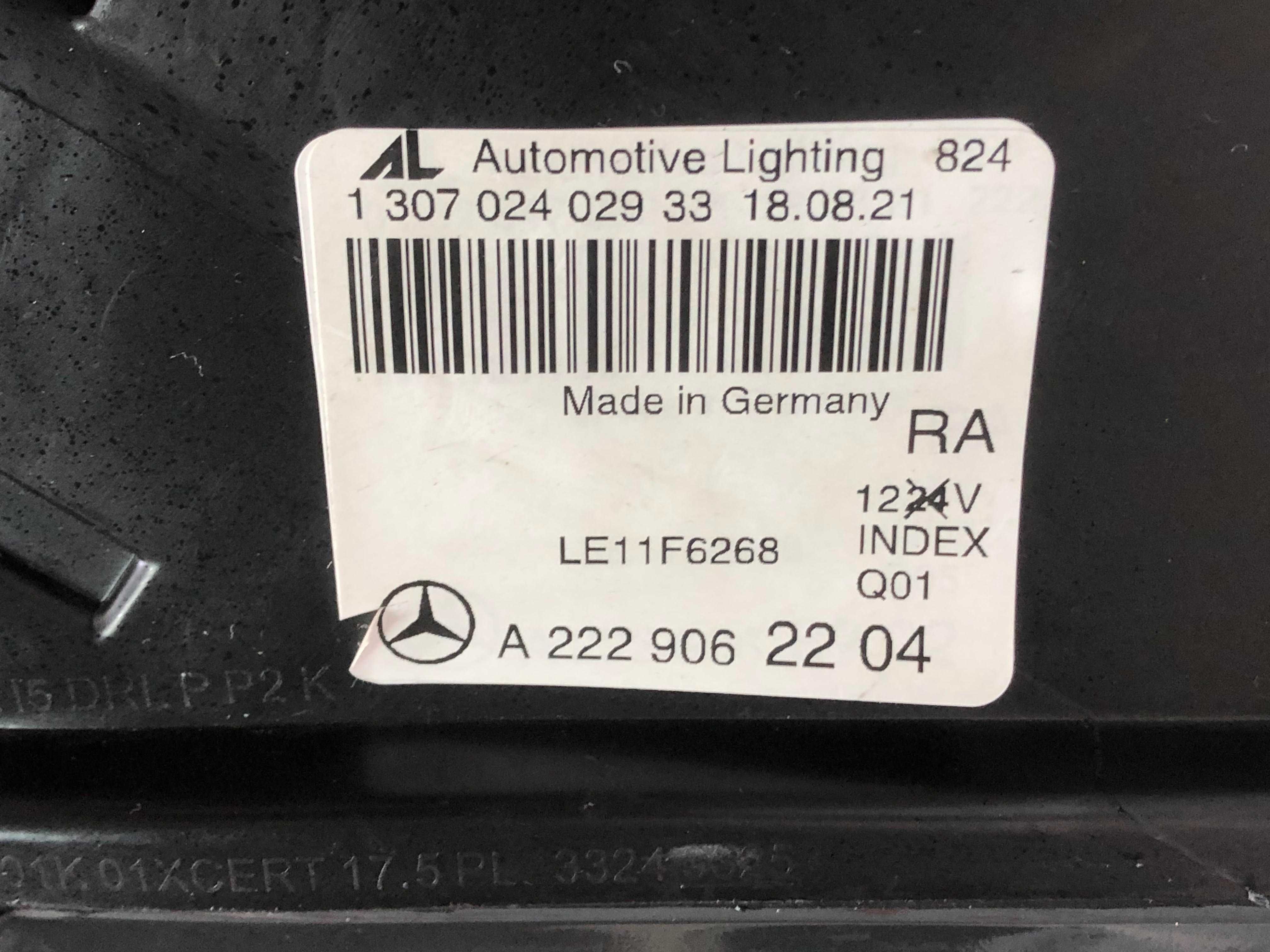 Mercedes-Benz S-Class W222 LED ILS USA A2229062204 A2229061102 фари