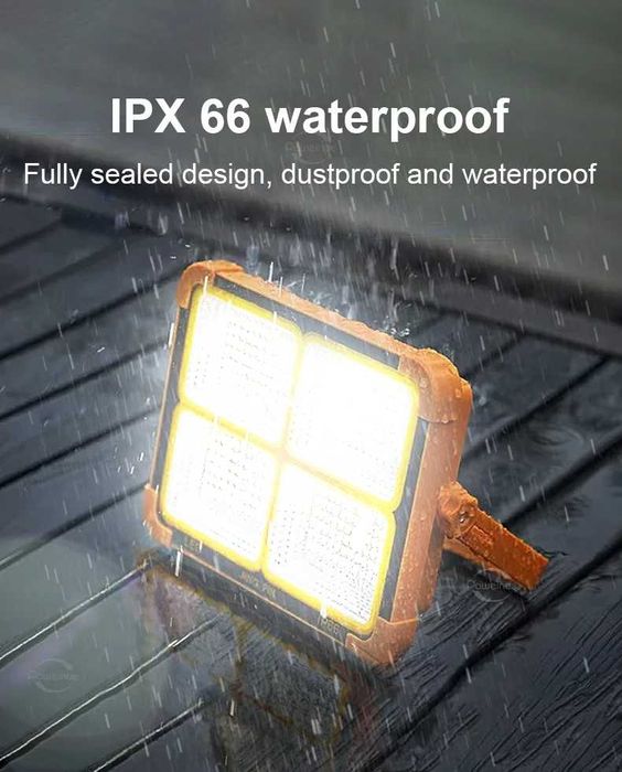 Прожектор- Power Bank світлодіодний із сонячною батареєю 12 000 мА/год